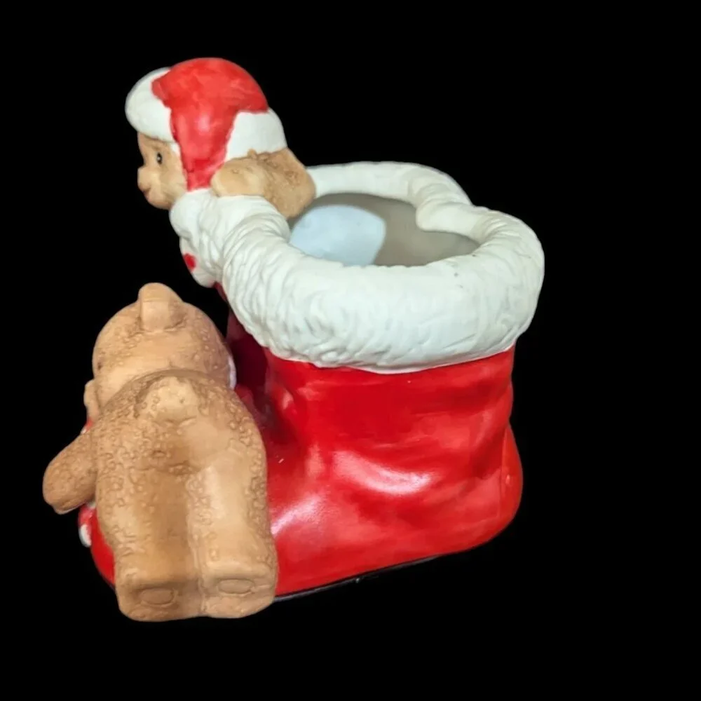 Christmas Planter Pot Teddy Bears Santa Boots Decorative Pot House‎ Of Lloyd